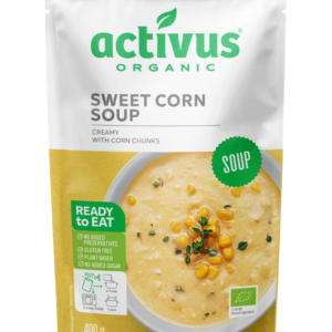 КРЕМ-СУП ІЗ СОЛОДКОЇ КУКУРУДЗИ З ШМАТОЧКАМИ КУКУРУДЗИ, ОРГАНІК, ACTIVUS